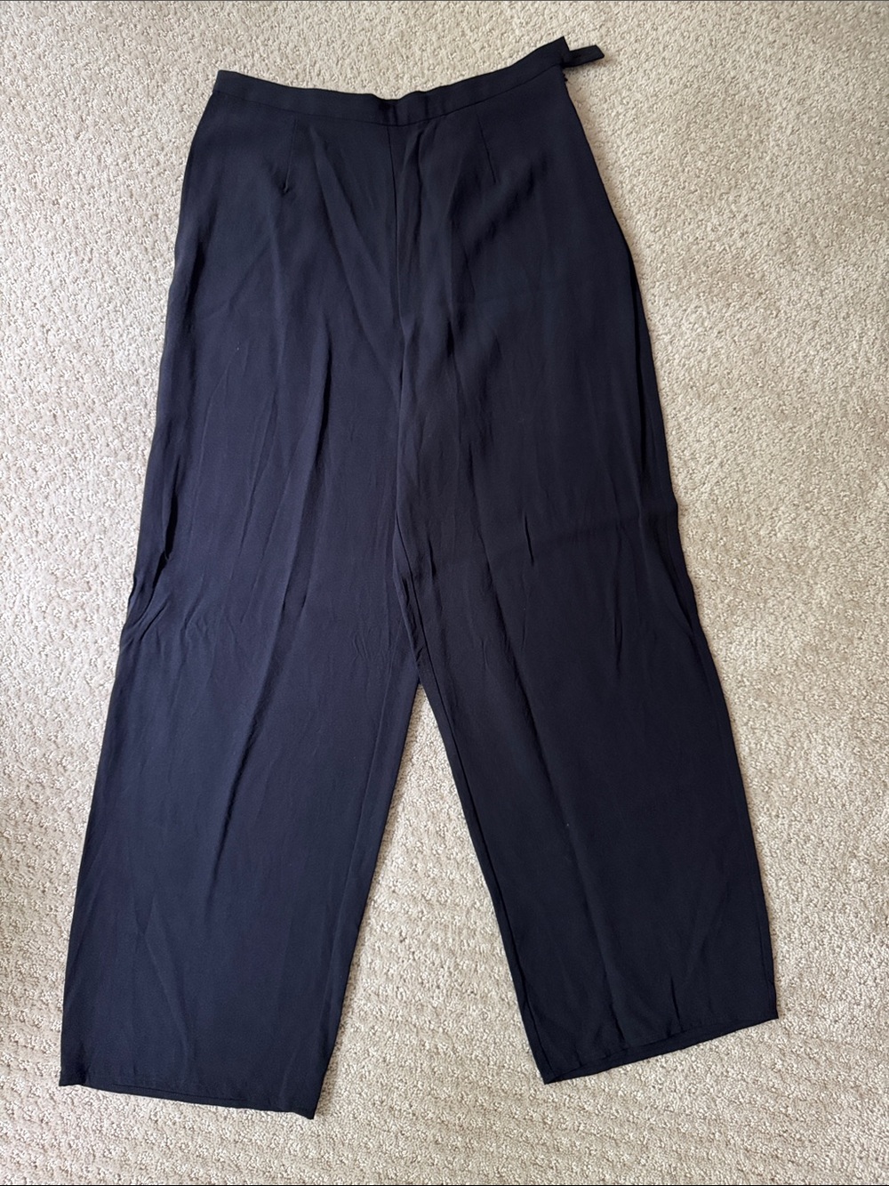 Vintage 80s Ann Taylor LOFT 100% Silk Lightweight Wide Leg Pants | Size 10P